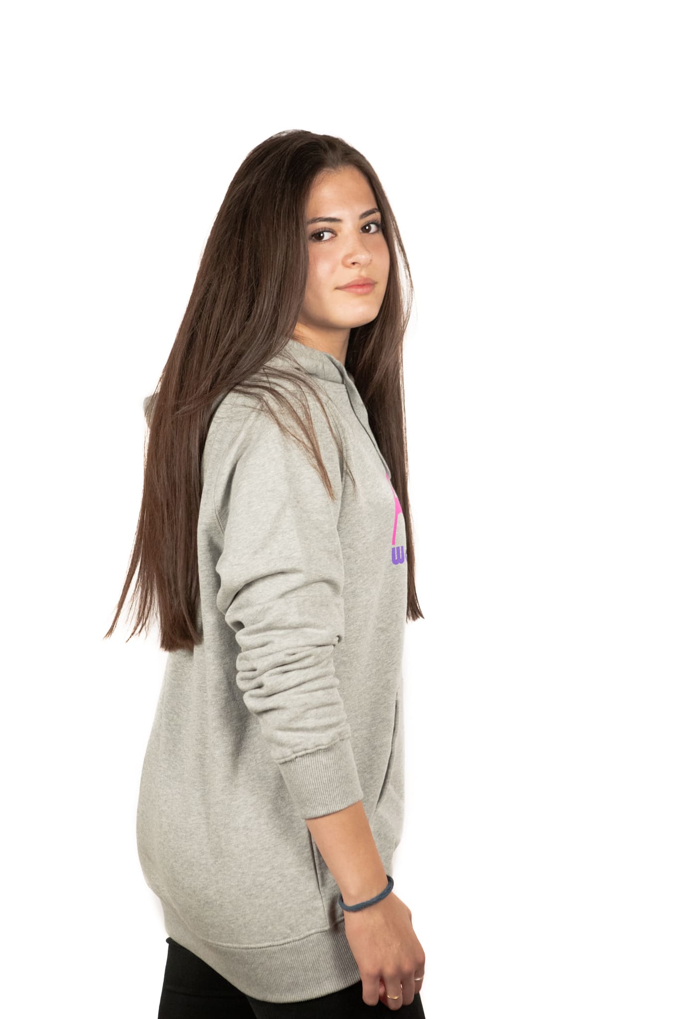 Hoodie Sweatshirt felpa streetwear LabelLess, wash their mind grigia unisex laterale
